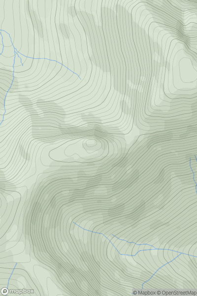 Thumbnail image for Black Crag [Lake District C&W] [NY166116] showing contour plot for surrounding peak